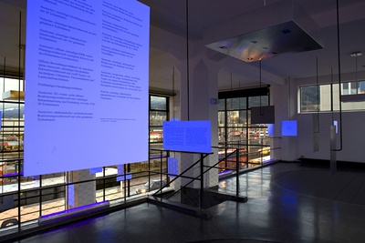 Blick in die Ausstellung "Architektur in Wörtern"