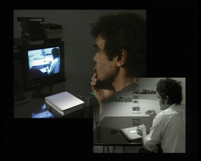 Standbild aus dem in der Ausstellung gezeigten Film "Harun Farocki: Schnittstelle"
