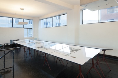 Blick in die Ausstellung "ZV Bauherrenpreis 2012" im aut