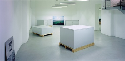 Blick in die Ausstellung "Nikolaus Schletterer: Lagerhaus"