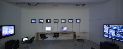 StudentInnenarbeiten der Architekturfakultät Innsbruck – Blick in die Ausstellung im  aut . Foto: © B+R