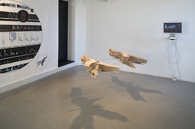 Blick in die Ausstellung "Rainer Pirker: architeXtures" im aut