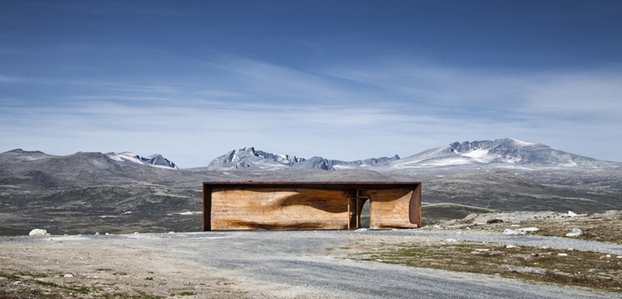 Snøhetta, Tverrfjellhytta, Rentier­beobachtungs-Pavillon, Hjerkinn, Dovre (N)