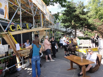 Die stattSTUBE war der zentrale Ort der Architekturtage 2012 in TIrol