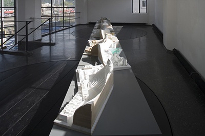 Blick in die Ausstellung "Wettbewerb Sternbrauerei Salzburg"