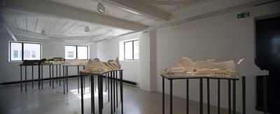 Blick in die Ausstellung "Wettbewerb Sternbrauerei Salzburg"