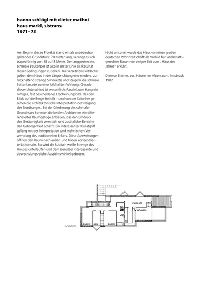 Einführungsseite Haus Markl