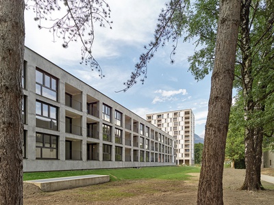 Auszeichnung des Landes Tirol für Neues Bauen 2024: Wohnanlage "Am Zeughaus", Innsbruck, 2018 – 2022 (Architektur: ARGE HERTL.ARCHITEKTEN, reitter_architekten)