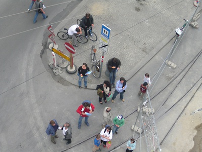 Architektur in Bewegung – Kranfahrten im Herzen der Stadt. Auf der Baustelle des Neuen Kaufhaus Tyrol von David Chipperfield Architects © aut. architektur und tirol