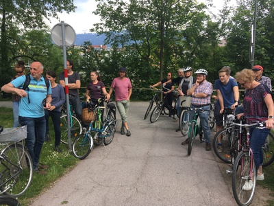 "Mit dem Fahrrad durch Innsbruck" - Radexpedition mit Uschi Schwarzl und dem Radkoordinator der Stadt Innsbruck