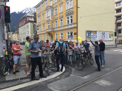"Mit dem Fahrrad durch Innsbruck"