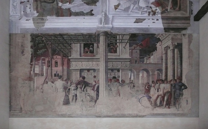 Referenzbild von Hanno Schlögl: Fresko von Andrea Mantegna in Padua (1452 – 56)