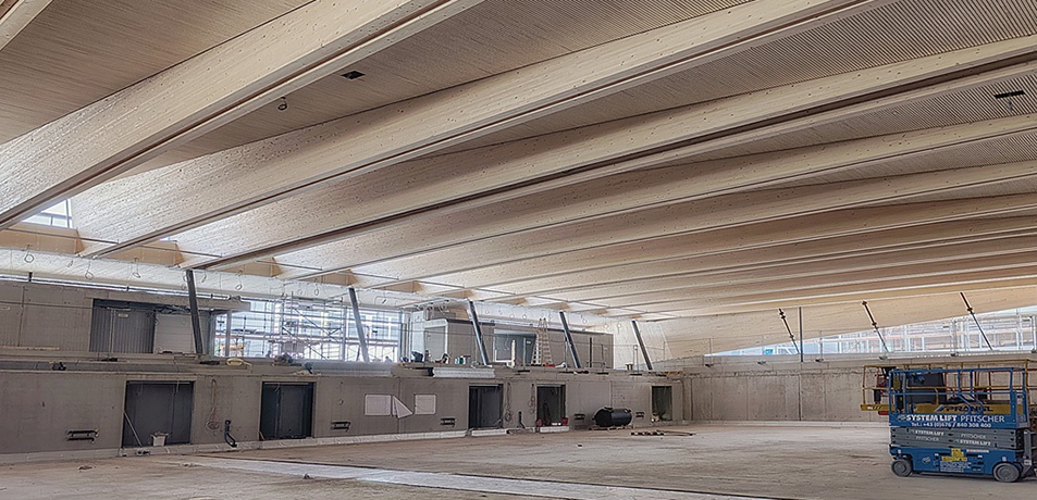 Dreifachturnhalle, Neu-Rum – © Mario Gasser Dreifachturnhalle, Neu-Rum