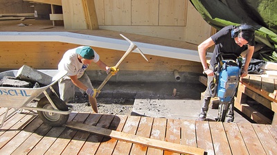 April bis Mai 2015: das bilding entsteht